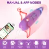 Oeufs / balles sans fil Bluetooth App Mini Bullet Vibromasseur Stimulateur de clitoris féminin Télécommande Pantie Vibration Love Egg Sex Toy 230710