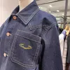 High version Denim Jacket Autumn Winter Casual Warm Sweatshirt Designer Women Cardigan Coat Saturn Embroidered Jackets