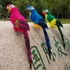 60 センチメートル大型シミュレーションオウム飾り手作りオウム鳥泡羽芝生置物動物鳥庭鳥小道具装飾 L230620