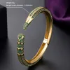 Bracelet Zlxgirl Plein autour de mirco pavé zircon cristal bracelet de mariage de femmes bijoux de mariée coloré zircone bracelet en or 230710