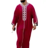 Etnische Kleding Moslim Dubai Mannen Jubba Thobe Islamitische Kimono Lange Gewaad Saudi Musulman Dragen Abaya Caftan Islam Arabische Dressing Mens295V