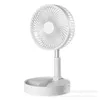 Electric Fans Cameras USB Folding Telescopic Floor Fan 3600mA Charging Portable Electric FAN Mute Convenient Storage Desktop Fans Office Room Lobby