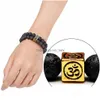 Berlockarmband 8Mm Natursten Lava Rock Armband Kub Zinklegering Sier Guldfärg Aromaterapi Eterisk olja Diffuser Drop Lever Dhpmd