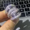 Кластерные кольца винтажные украшения 925 стерлинговые серебряные серебристого серебристого серебристого серебряного кольца