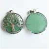 Charms Natural Stone Tree Of Life Green Aventurine Pendants Chakras Gem For Jewelry Accessories Necklace Marking Drop Delivery Findi Dhw8I