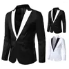 Men's Suits Formal Men Blazer Spring Autumn Long Sleeve Slim Back Slit All Match