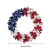 Decorative Flowers Independence Day Wreath American Flag 4th Of July Wreaths For Front Door Memorial Spring Decoration Fall Welcome Sign