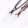 Hanger Kettingen Natuursteen Ketting Irregar Bergkristal Kwarts Geweven Verstelbaar Voor Vrouwen Mannen Drop Levering Sieraden Hangers Dhwsu