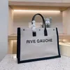 7A Designer Rive Gauche Strand-Einkaufstasche, Damen-Handtasche, luxuriöse Mode-Shopping-Handtaschen, Top-Leinen, große Taschen, Segeltuch, Reisetasche, Geldbörse, Tragetaschen