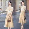 Work Dresses Silk Blouse And Long Skirt Set 2023 Women's French Style High Quality Shirt Half Two Pieces