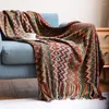 Decken Nordic Style Gestrickte Decke mit Quaste Elegante Frauen Outdoor Strandtücher Mode Cape Tragbare Summper Throw