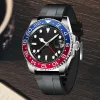 Ruch zegarki męskie zegarki styl 40mm czarna tarcza mistrz automatyczne mechaniczne szafirowe szkło klasyczny Model składany zegarek Super Luminou