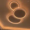 Luzes de teto Nordic Minimalist Round Ring Design Lâmpadas Led Lustre Quarto Sala de Jantar Decoração da Casa Luminária