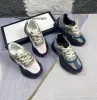 Casual designer Rhyton Skor Läder Ess Italiensk Äkta barn Sko Bekväma Mode barn Sneakers Storlek 26-35