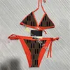 Luksusowy zestaw bikini Kobiety Stroje kąpielowe Sexy Halter Biustonosz plażowy Brifts Split Usztywniany Biquini Lady Strój kąpielowy Czerwony strój kąpielowy Żółty strój kąpielowy Drukuj Kobieta Stroje kąpielowe Bikini