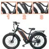 Side Release Ebike Batteri 52V 20Ah 48V W/ Samsung 21700 Batterier för Himiway E-cykel Ariel Rider Kepler Elcykel 1500W 1000W 750W 500W Bafang Motor
