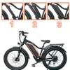 إصدار جانبي بطارية Ebike 52v 20ah 48v W/ Samsung 21700 بطاريات لـ Himiway E-Pike Ariel Rider Kepler Electric Bike 1500W 1000W 750W 500W BAFANG MOTOR