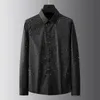 Hohe Qualität Sterne Strass Herren Hemd Langarm Slim Fit Casual Business Kleid Shirts Nachtclub Party Smoking Männer Kleidung