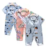 Pajamas Toddler Baby Girls Pajamas Kids Sleepwear Boys Cartoon Clothing Set Summer Soft Short Sleeve Nightgown Pyjamas for 1-5 Year Old 230710