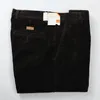 Męskie spodnie jesienno-zimowe dorywczo sztruksowe wysokiej talii luźne w średnim wieku plisowane ciepłe solidne zagęścić męskie spodnie bawełniane spodnie
