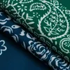 Chándales de hombre Estilo étnico de verano Camisas para hombre Camisa de manga corta hawaiana con estampado de Paisley verde y pantalones cortos con cordón Conjunto Streetwear 230711