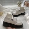 Scarpe eleganti 2023 Mocassini da donna Lolita Cute Bear Platform Uniforme giapponese in pelle University Girls Mary Jane