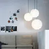 Candeeiros pendentes Candeeiro de flores em PVC branco LED E27 Sala de jantar Quarto Loja de roupa Corredor Luminárias de iluminação criativa Cordão ajustável