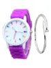 Polshorloges damesband siliconen horloge van polssport Pretty Wear mooie quartz gekleurde horloges voor damesontwerper