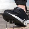 أحذية السلامة Yadibeiba Men S Boots Steel Toe Toe Sneakers للرجال قابلة للتدمير ثقب دليل انخفاض 230710