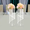 80cm/100cm)Flower Rack Clear Acrylic Geometric Column Vase Stand Wedding Crystal Decor For Centerpieces 873