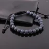 Strand Luxe Iced Out Sieraden Blauw CZ Micro Pave Ball Kralen Verstelbare Armband Hip Hop Voor Vrouwen Mannen