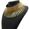 Choker Femmes Africa Torque Collier Exagéré Réglable À La Mode Longue Durée Géométrie Forme