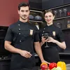 Andere Bekleidung Männer Grauer Kochmantel Kurzarm Kochjacke Schürze für den Sommer Chefkoch Uniform Restaurant Hotel Küche Kochkleidung x0711