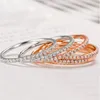 Los anillos de boda simulan el arreglo del anillo final de la multitud pequeña joyería simple del diseño 230710