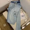 Kadınlar Kot High Bel Kadın Y2K Pantolon Pantolonlar Koreli rahat gevşek düz uyum için uzun jeggings