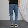 Jeans för män Plus Size M-5XL Herr Jogger Vår Sommar Höst Vinter Mode Casual Pocket Cargo Slim Fit Stretch Långa jeansbyxor