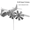 B-29 Super Fortress Aircraft Windmill Metal Wind Spinner Outdoor Decor 3D Cool Wind Sculpture Wind Catcher Garden Art Decoration L230620