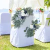 Dekorative Blumen 2x Hochzeit Bogen Blumen Swag Grüne Blätter Girlande für Auto