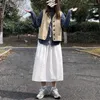Spódnice ZOKI 2023 wiosna lato jesień kobiety Fasgion seksowna na co dzień spódnica japoński Mori Girl słodka kreskówka jednolity kolor
