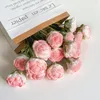 Fleurs décoratives tissées à la main Rose fleur réaliste couleur vive non décoloration Extra doux intemporel coton Crochet fait à la main faux