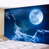 Tapestries Beach moon night sky background home decor tapestry Decor bedroom sheet beach towel yoga mat