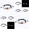 Charm Bracelets Universe Galaxy The Eight Planets In Solar System Guardian Star Natural Stone Lava Beads Aromatherapy Essential Oil Dhdq4