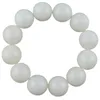 Chain White Jade Bodhi Root Shun Round Bead 20mm 12 Buddha Men s and Women s Bracelets 230710