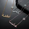 Anhänger Halsketten Qitian Benutzerdefinierte arabische Namenskette mit bösem Blick, personalisierter Charme, handgefertigte arabische Kette, Edelstahlschmuck, Weihnachtsgeschenk 230710