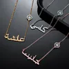 Collares pendientes Qitian Nombre árabe personalizado Collar con mal de ojo Encanto personalizado Cadena árabe hecha a mano Joyería de acero inoxidable Regalo de Navidad 230710