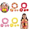 Fleurs décoratives Un ensemble compte Tropical Hawaiian Luau Flower Lei Party Favors Front Door Wreath 24 Inch Heart Wreaths