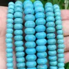 Beads Natural Stone Turquoise Charms Flat Round Spacer Loose For Jewelry Making Diy Bracelet 6mm 8mm 10mm