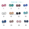 Stud Fashion 12Colors Round 12Mm Resin Druzy Drusy Earrings Stainless Steel Handmade For Women Jewelry Drop Delivery Dh7B3