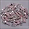 Charms Naturstein Wassertropfen Sechseckiges Prisma Rosa Quarz Heilung Anhänger DIY Halskette Schmuck Zubehör Herstellung Lieferung Finden Dhxud