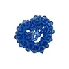 Cluster Ringen F19D Perzik Hart Ring Kunstmatige Kristal Geweven Vinger Voor Vrouwen Meisjes